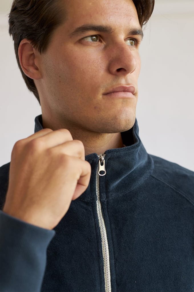 TWOTHIRDS Ballycotton Sweatshirts Mediterranean Navy Größe: S | Pullover Outlet | Herren | Blau