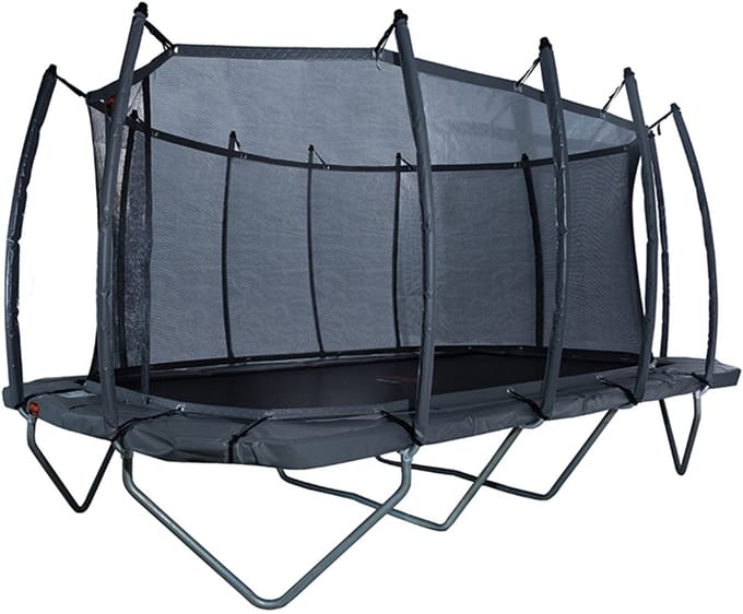 Avyna Veiligheidsnet gebogen palen tbv trampoline set 352 - L520 x B305 cm - Grijs