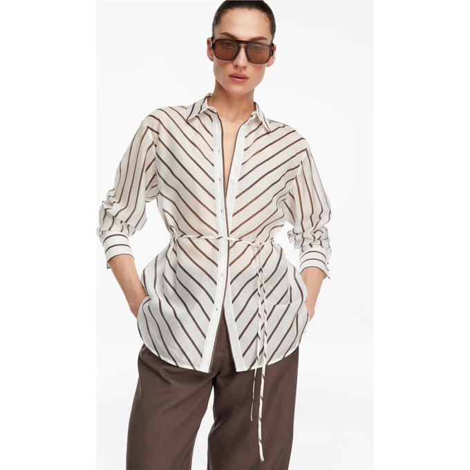 Comma  Blouses White Maat: 42 | Blouses Outlet | Dames | Bruin
