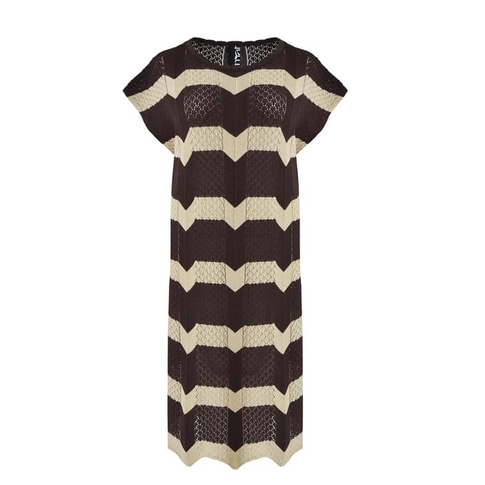 Mouline Midi Jurk Dames Mat Fashion