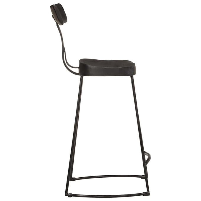 vidaXL - Barkrukken - 2 - st - 49x43x88 - cm - massief - mangohout - zwart