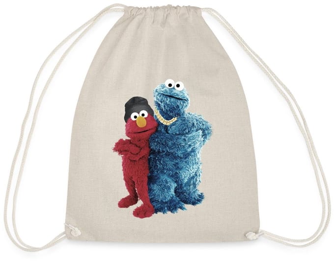 Sesamstraat Gangster Elmo Koekiemonster Gymtas