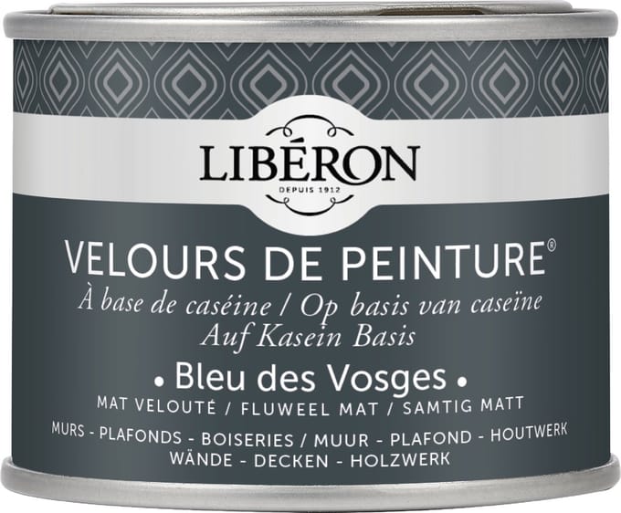 Liberon Velours De Peinture Muurverf - Mat - Bleu Des Vosges - 0,125l