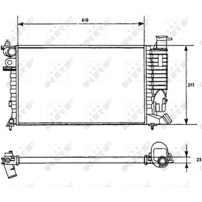 Radiator, motorkoeling NRF 58961