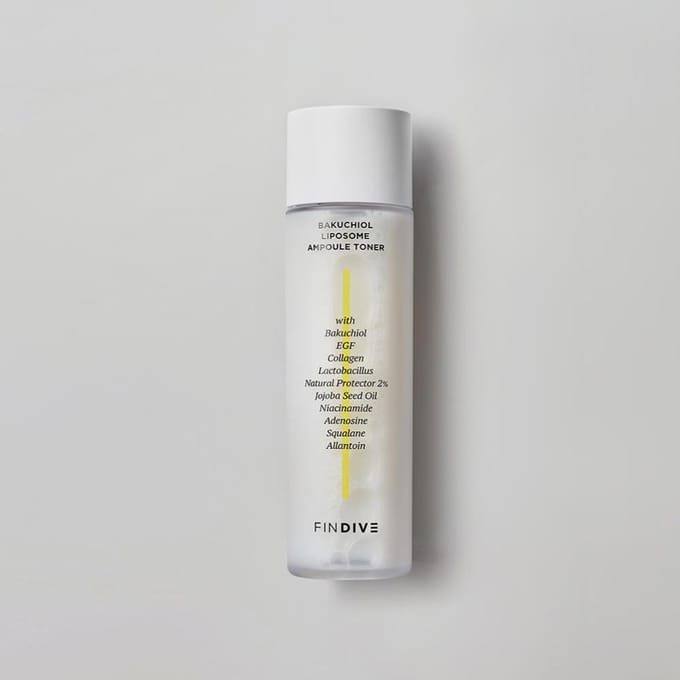 Findive Tonique Ampoule Liposomale au Bakuchiol 150ml Anti-Âge Hydratant Raffermissant Éclat K-Beauty