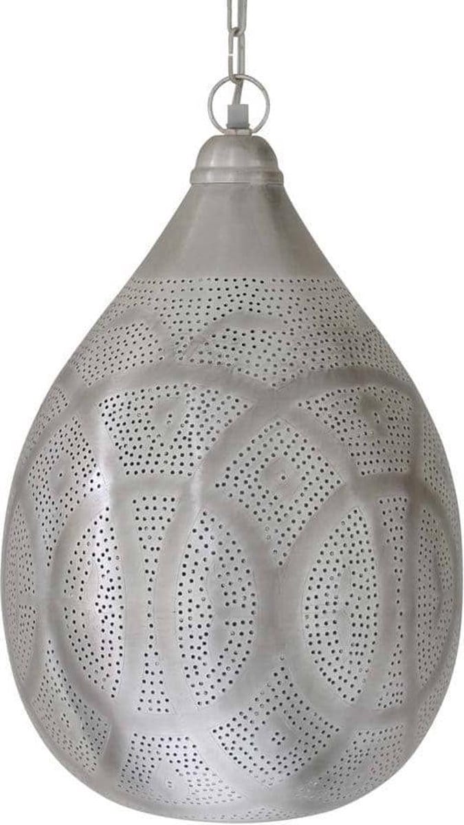 Safaary - Oosterse Hanglamp Zilver Donika Ø 30 x 46cm