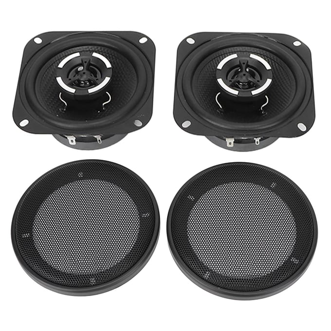 1 Paar 4,2 inch Auto Audio Luidsprekers Koepel Voertuig Tweeter 4 Ohm 12V Luidsprekers Universeel voor Auto black