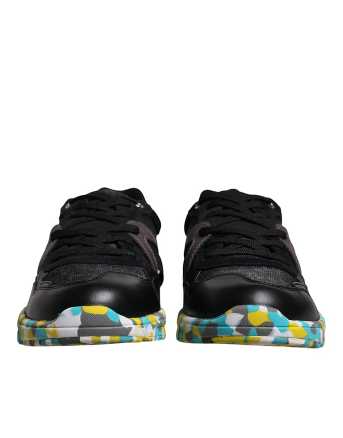 Dolce & Gabbana Zwarte Polyester Lage Heren Sneakers Schoenen