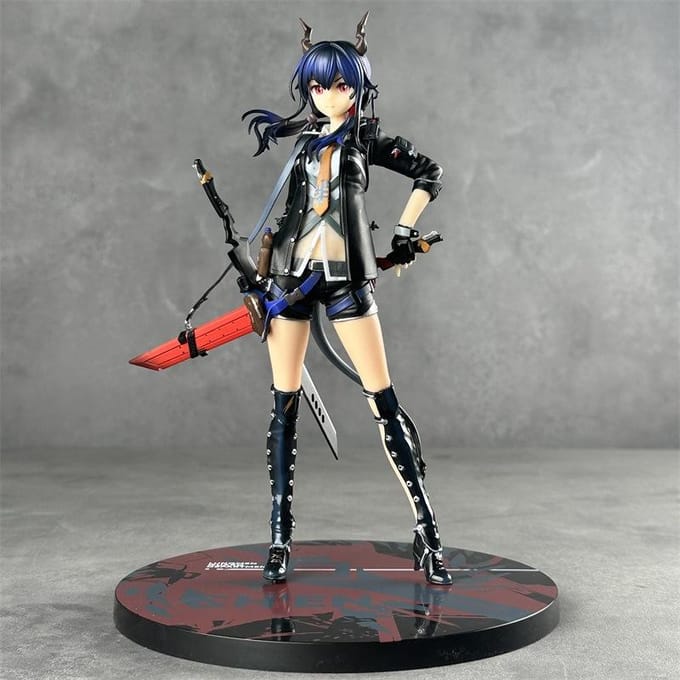 Animatie Speelgoed Arknights Ch'en Figuur Hoge Kwaliteit 25cm Beeldjes gray
