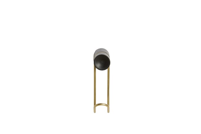 Woud Around Wandhaken - zwart / messing - small