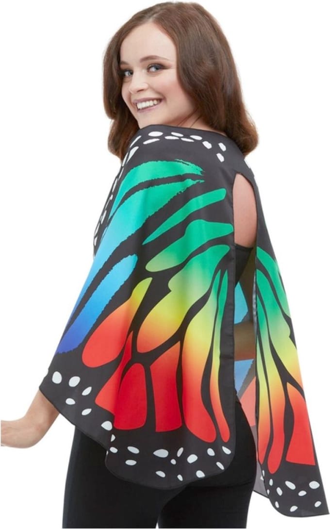 Smiffys Vleugels Monarch Butterfly Regenboog