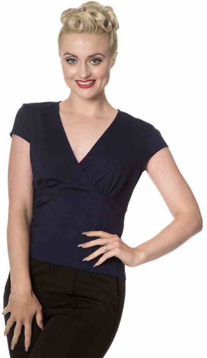 Dancing Days - TEMPTRESS Mouwloze top - L - Blauw