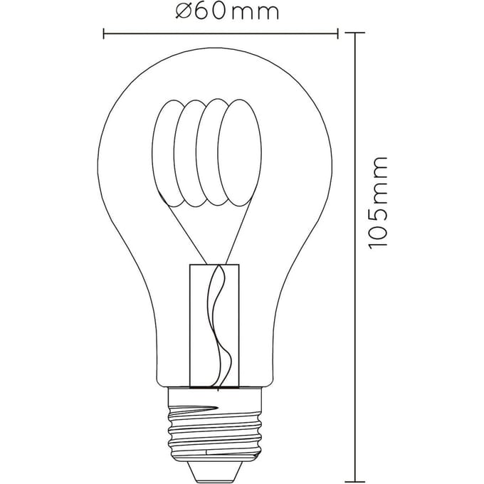 Lucide A60 TWILIGHT SENSOR - Filament lamp - Ø 6 cm - LED - E27 - 1x4W 2200K - Dag/nacht sensor - Amber