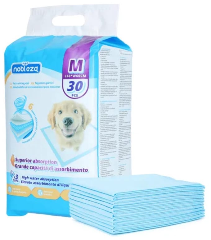 Nobleza 48WQC - Puppy Training Pads - 60 x 60 cm - Zindelijkheidstraining -30 Stuks