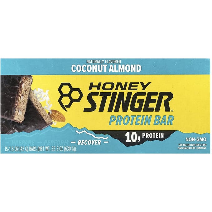 Honey Stinger, barre protéinée, noix de coco amande, 15 barres, 42 g (1,5 once) chaque