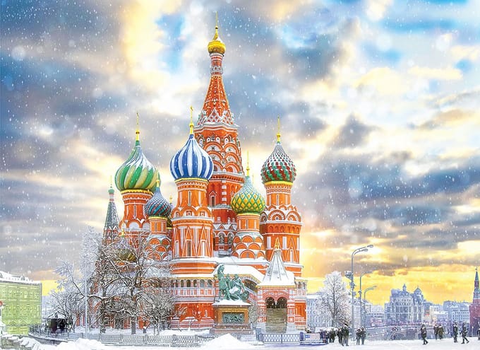 Eurographics puzzel Moskou Rusland 1000 stukjes karton speelgoed.