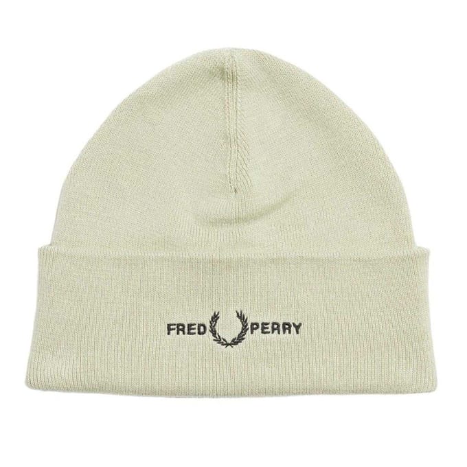 Fred Perry Beanie met grafisch logo voor volwassenen (Oester)