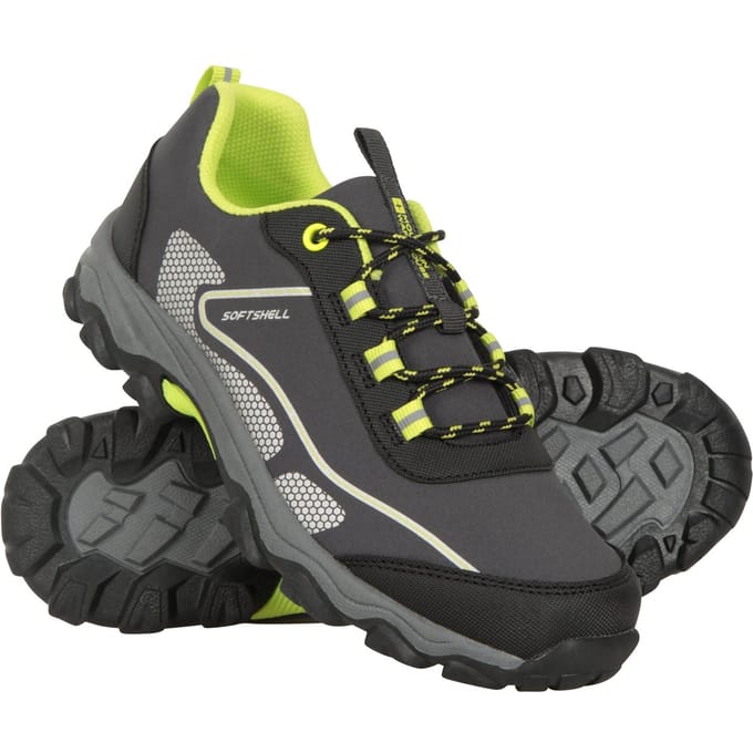 Mountain Warehouse Softshell wandelschoenen voor kinderen (Helder groen)