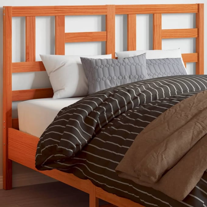 vidaXL Hoofdbord 180 cm massief grenenhout wasbruin