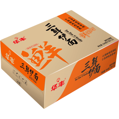 Huafeng instant cupnoedels met drie-garnalensmaak 77 g x 12 (volle doos)