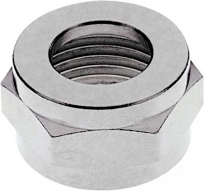Zeskantmoer 1/2", messing vernikkeld