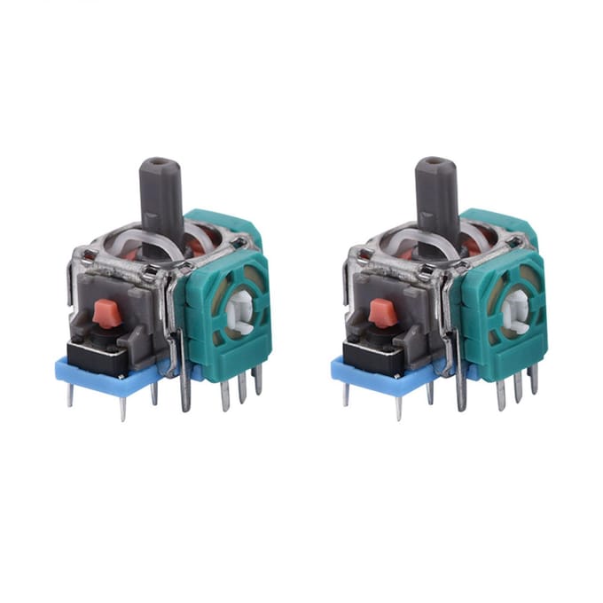 2 Stuks Analoge Stick 3D Joystick Vervanging voor PS4 Controller zwart
