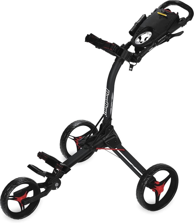 Compacte Driewielige Push Cart voor Golf