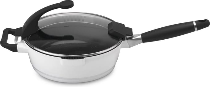 BergHOFF Virgo Line Braadpan met Deksel - 28 cm - Aluminium - Wit