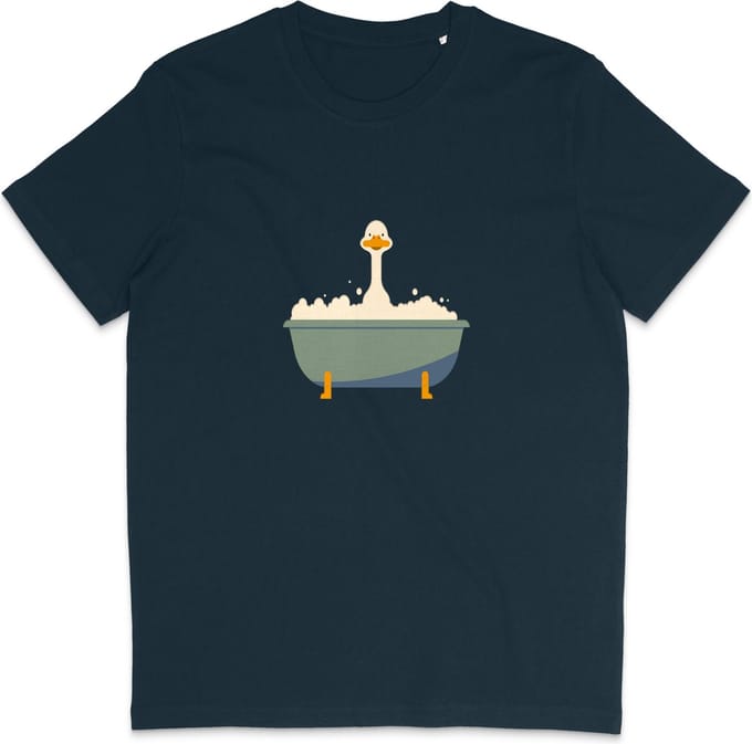 Grappig Heren en Dames T Shirt - Badeend - Blauw - M