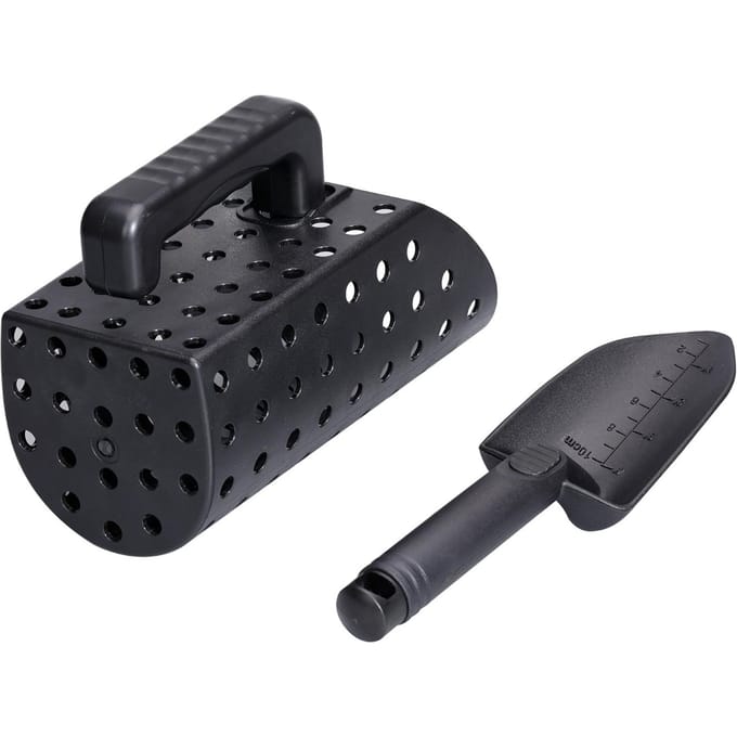 Metaaldetectie Zand Schep Set Draagbaar Ergonomisch Stevig ABS Kunststof Zand Schep en Troffel voor Schat gray