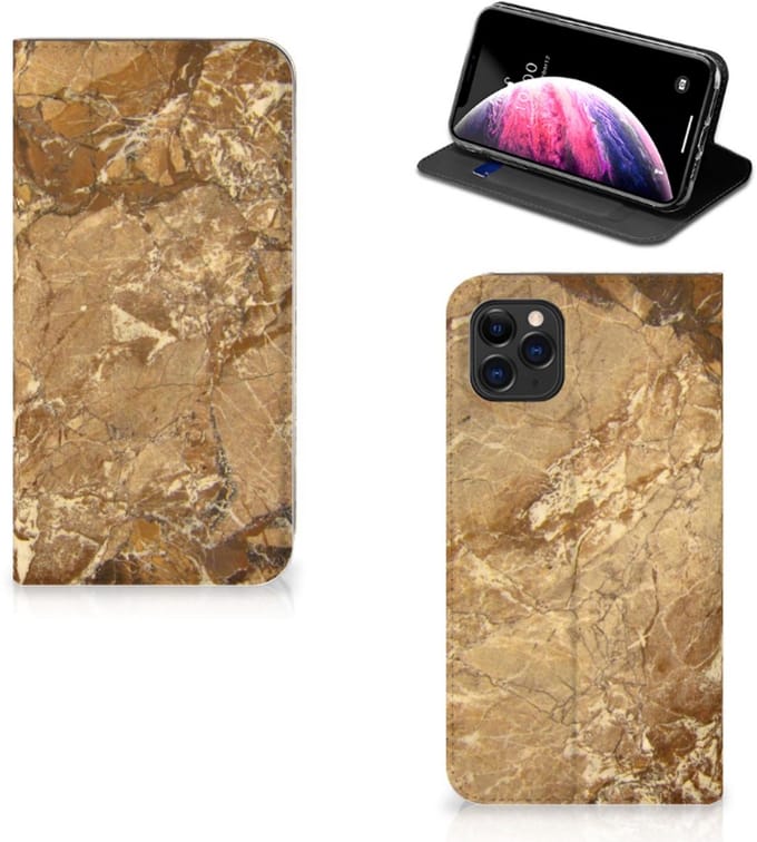 Apple iPhone 11 Pro Max Standcase Marmer Creme
