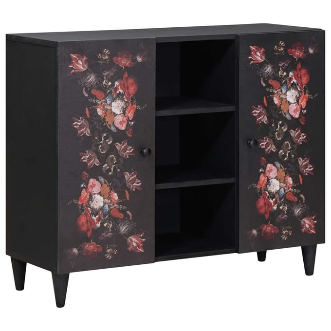 vidaXL - Opbergkasten - Multikleur - 90 - x - 33,5 - x - 75 - cm - Massief - Mango - Hout