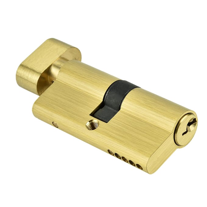 65mm Koperen Enkel Open Sluitcilinder Slaapkamerdeur Sluitcilinder met Sleutels beige