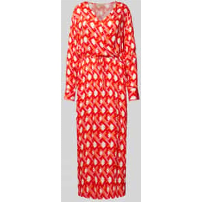Jurk van viscose met all-over motief