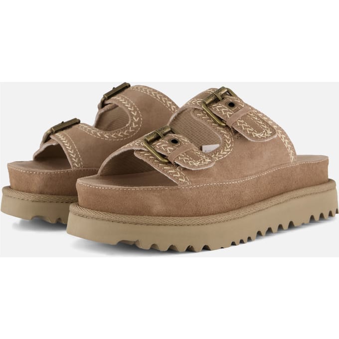 Warmbat Balgarup Exclusief Slippers taupe Suède - Maat 42