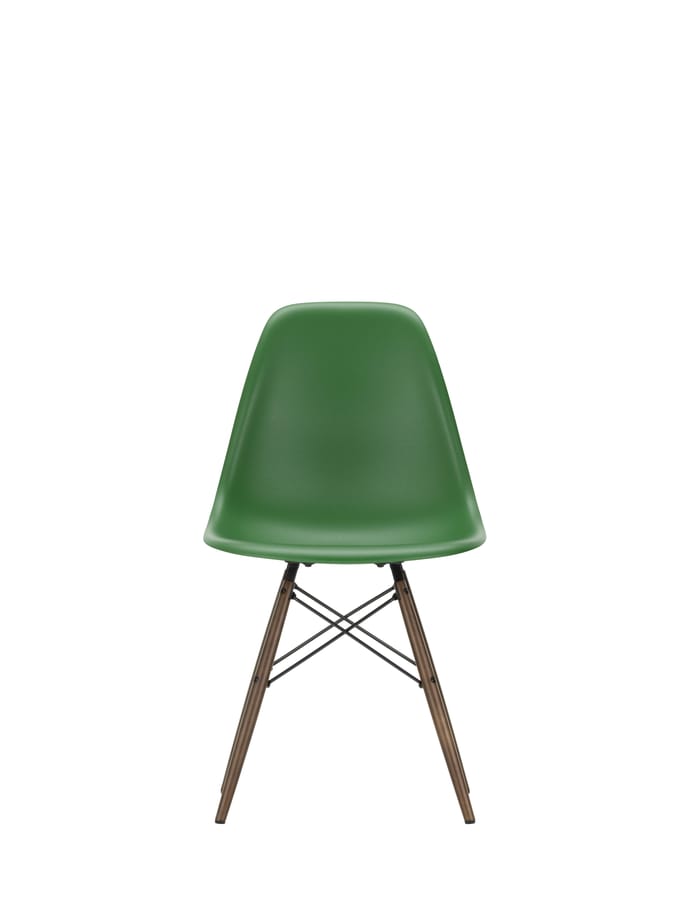 Vitra DSW Eames Plastic Side Chair - smaragd RE - donkere esdoorn