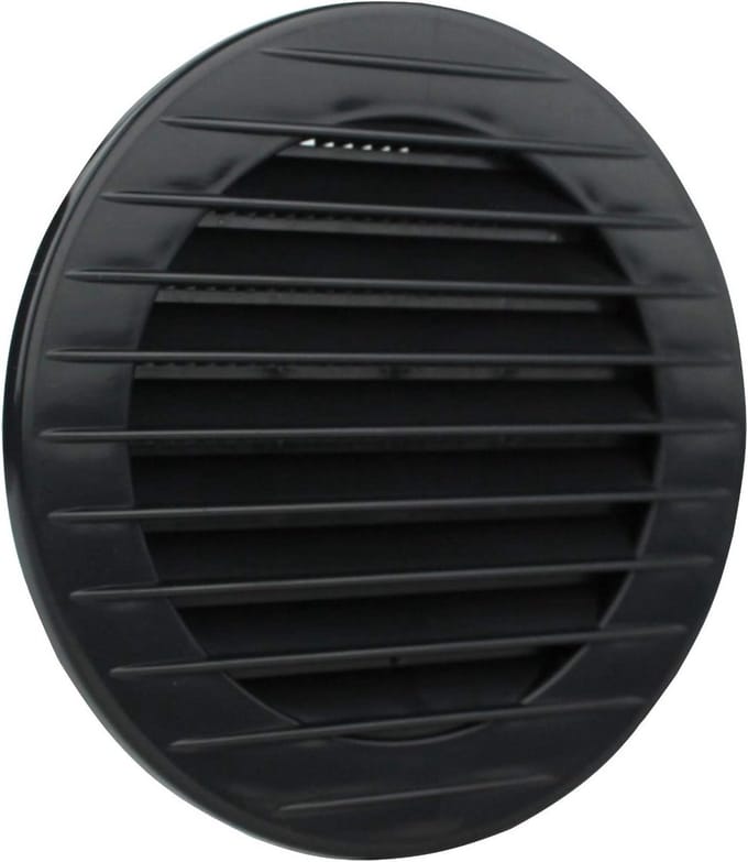Rond Ventilatie Rooster Antraciet met Insectenhor Ø 90 mm