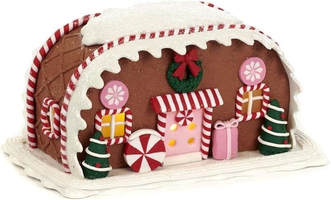 Gingerbread caravan met LED verlichting