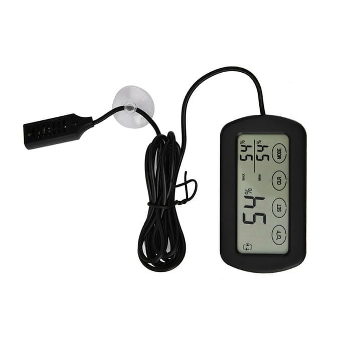 LCD Display Eierbroedmachine Reptielentank Digitale Thermometer Hygrometer black
