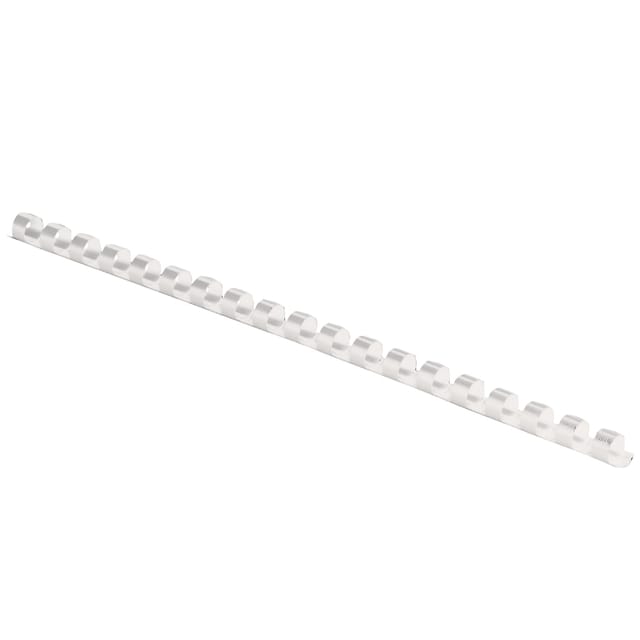 Fellowes plastic inbindruggen, formaat 8 mm, 100 stuks, voor inbindmachines plastic inbindrug wit, 100 stuks