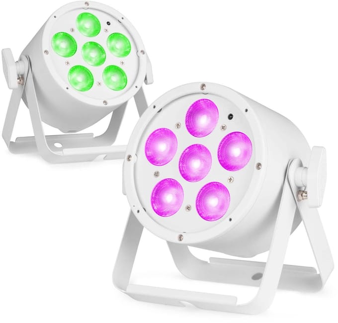 BeamZ Pro set van 2 BAC322W LED Parren - Pro Par met RGBALC LED’s - 6x 10W - Wit