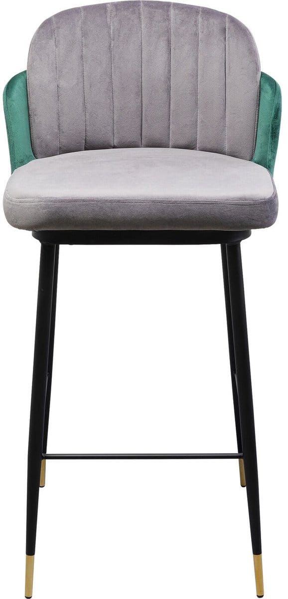 Barkruk Hojas grijs en groen Kare Design