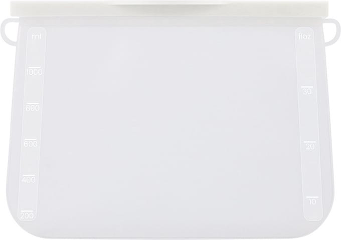 Nixnix® - Siliconen Vershoudzakken Wit - 3 maten - 500ml 1000ml 1500ml