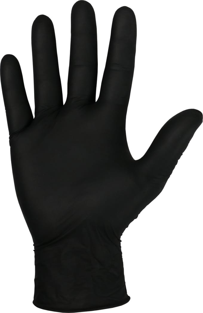 Handschoenen Nitril Poedervrij Zwart L 100 stuks