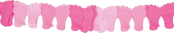 Folat - Roze baby voetjes slinger (6 meter)