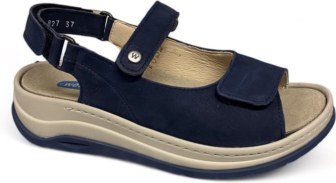 Wolky Adura Sandalen Plat - Blauw - Maat 37