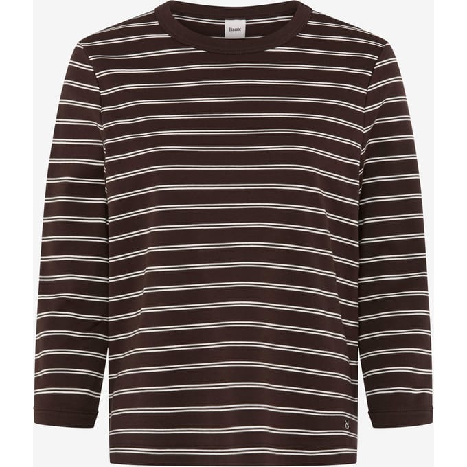 Brax Dames Shirt  Style CIRA L brunette, donkerbruin, maat 40