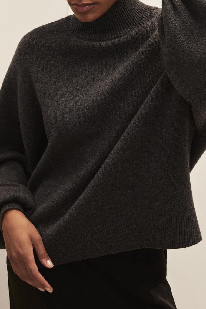 Reiss Batwing Jumper Charcoal Grey Taglia: M | Maglioni a maglia Outlet | Donna | Nero