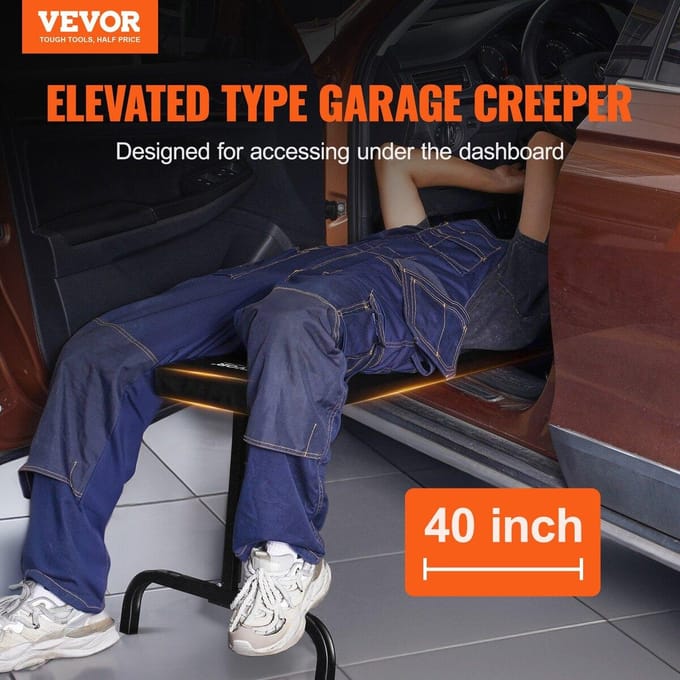 Creeper sous tableau de bord 40 pouces 330 lbs Creeper de garage roulante Hauteur réglable