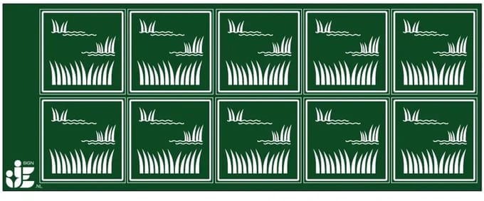 Wetlands sticker | 5 x 5 cm - 10 stuks per vel